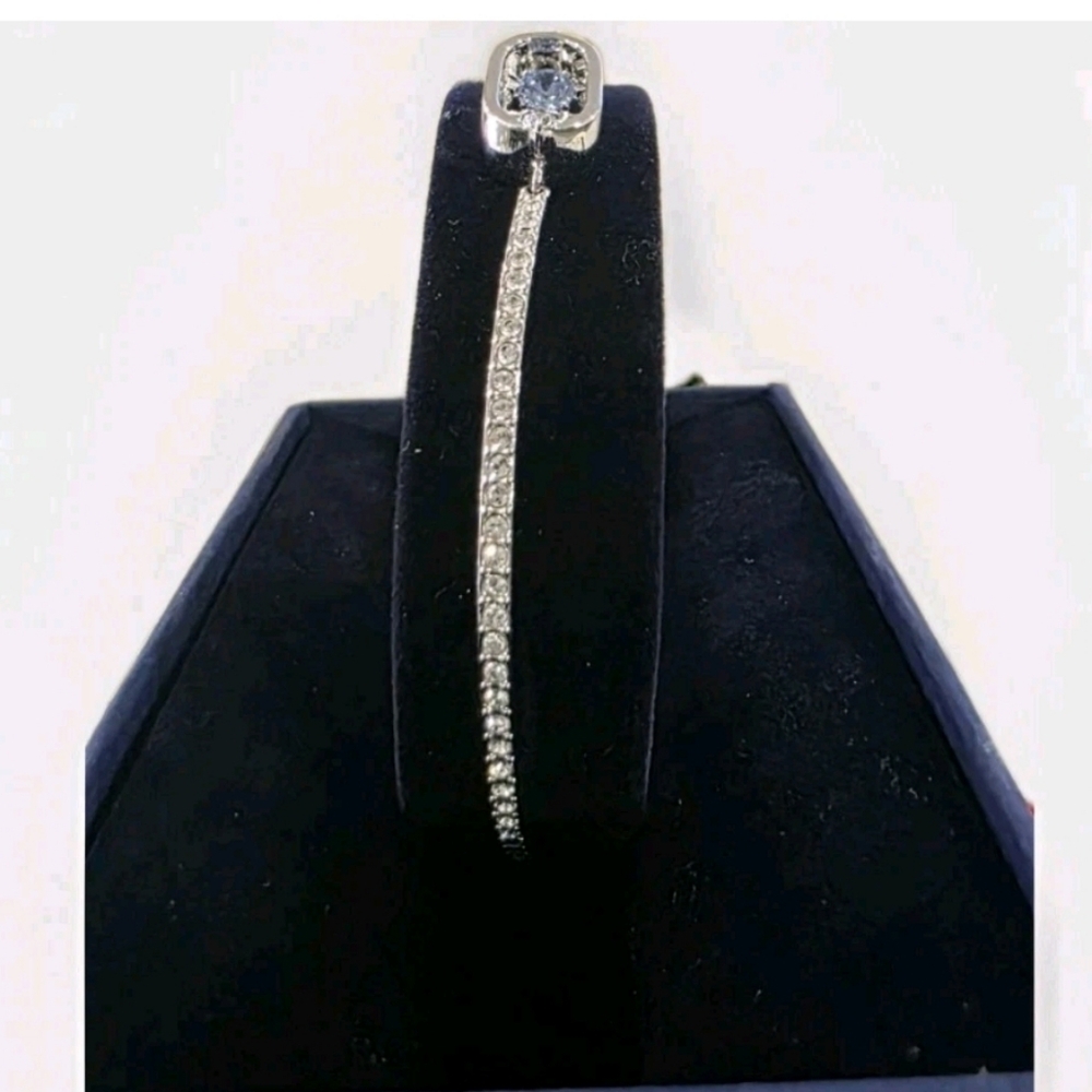 Swarovski Bracelet Round cut, Oval shape, Blue, Rhodium plated - Picture 5 of 9